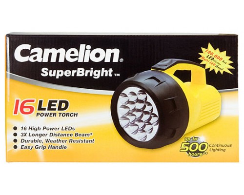 Linterna SuperBright 16 LED Camelion (Espera 2 dias)