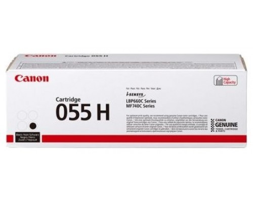 CANON Toner 055H BK: negro LBP663 LBP664 MF742 MF744 MF745 MF746 alta capacidad