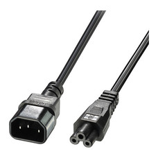 Lindy 30341 cable de transmisi&oacute;n Negro 2 m C14 acoplador C5 acoplador (Espera 4 dias)