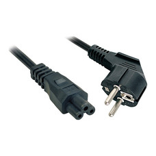 Lindy 2m, CEE 7/7 - IEC 320 C5 Negro CEE7/7 C5 acoplador (Espera 4 dias)