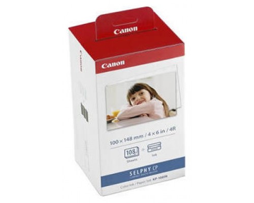 Canon Video-Impresora CP-100 Cart. + Papel Tamaño Postal 10x15cm (108 fotos)