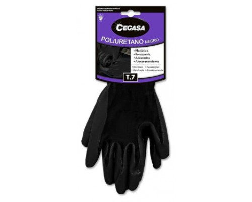Cegasa 327485 guante de limpieza Poliuretano Negro Unisex Talla única (Espera 4 dias)