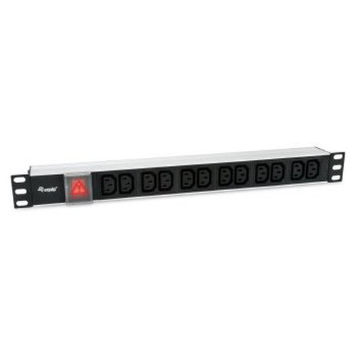 REGLETA ALIMENTACION ALUMINIO RACK 19" 1U 12-SX10 REGLETA ALIMENTACION ALUMINIO RACK 19" 1U 12