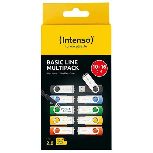 Intenso Basic Line Multipack Lápiz USB 2.0 8GB 10u-SX8 Intenso Basic Line Multipack Lápiz USB 2.0 8GB 10u