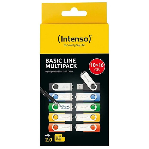 Intenso Basic Line Multipack Lápiz USB2.0 16GB 10u-SX9 Intenso Basic Line Multipack Lápiz USB2.0 16GB 10u