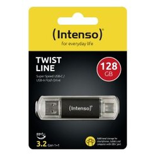 Intenso Twist Line Lápiz USB 3.2 A+C 128Gb-SX5 Intenso Twist Line Lápiz USB 3.2 A+C 128Gb