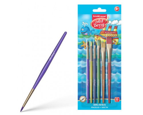 SET PINCELES SINT&Eacute;TICOS PARA DIBUJAR Y DECORAR, 6 UDS. ARTBERRY 36125 (Espera 4 dias)