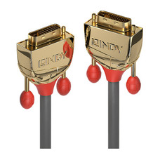 Lindy 36201 cable DVI 1 m DVI-D Oro, Gris (Espera 4 dias)