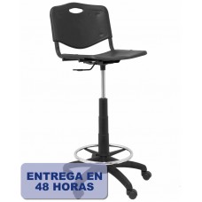 PIQUERAS Y CRESPO Taburete Robledo PVC negro