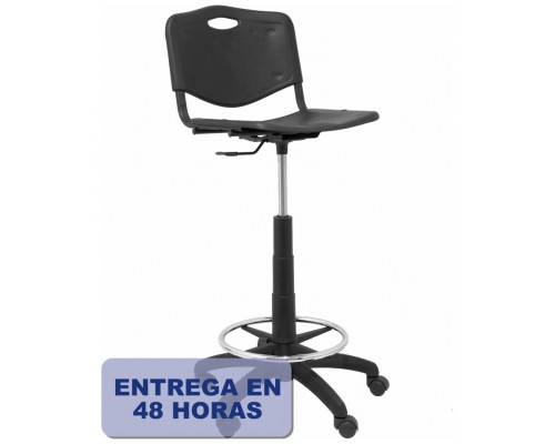 PIQUERAS Y CRESPO Taburete Robledo PVC negro