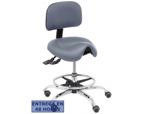 PIQUERAS Y CRESPO Taburete Zarza similpiel gris