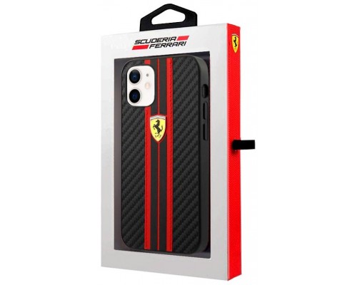 Carcasa COOL para iPhone 12 mini Licencia Ferrari Carbono Negro