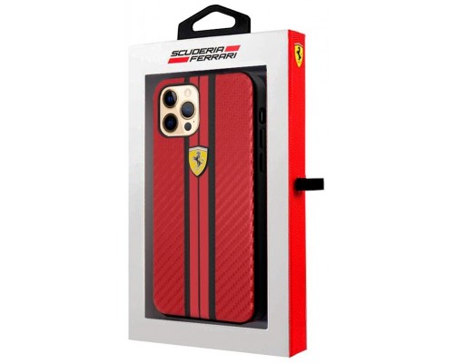 Carcasa COOL para iPhone 12 Pro Max Licencia Ferrari Piel Rojo