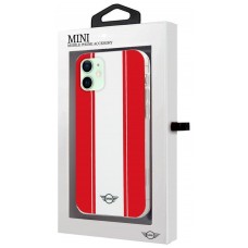 Carcasa COOL para iPhone 12 / 12 Pro Licencia Mini Cooper Rojo-Blanco