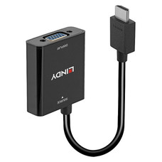 Lindy 38291 adaptador de cable de v&iacute;deo 0,1 m HDMI tipo A (Est&aacute;ndar) VGA (D-Sub) Negro (Espera 4 dias)