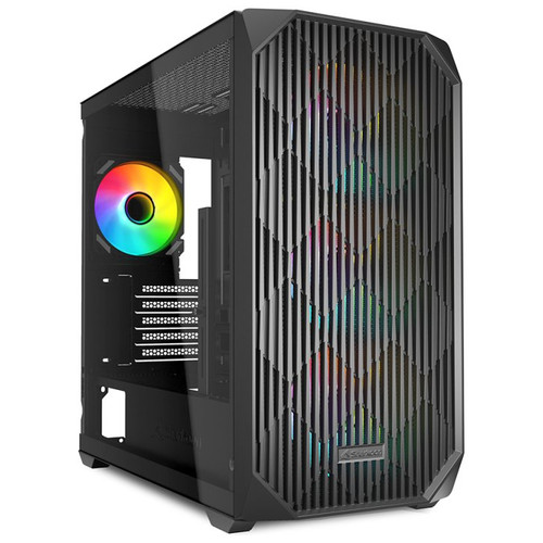 CAJA GAMING mATX SHARKOON MK3 3XVENT 120MM 3XUSB SN FUENTE NEGRO