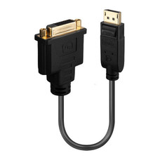 Lindy 41004 adaptador de cable de v&iacute;deo 0,15 m DisplayPort DVI-D Negro (Espera 4 dias)