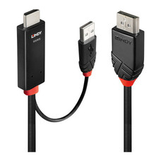 Lindy 41500 adaptador de cable de v&iacute;deo 3 m HDMI + USB Type-A DisplayPort Negro (Espera 4 dias)