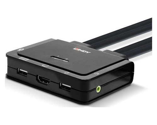 Lindy 42345 interruptor KVM Montaje en rack Negro (Espera 4 dias)