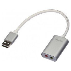 Lindy 42926 convertidor de audio Plata, Blanco (Espera 4 dias)