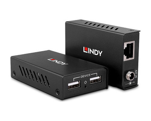 Lindy 43408 extensor audio/video Transmisor y receptor de se&ntilde;ales AV Negro (Espera 4 dias)