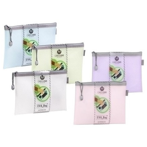 PACK 12 BOLSAS CREMALLERA EVA-BAG TAMA&Ntilde;O CHECK COLORES SURTIDOS CARCHIVO 45013099 (Espera 4 dias)