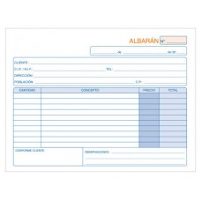 TALONARIO 50 JUEGOS ALBARANES DUPLICADO (ORIGINAL+COPIA AUTOCOPIATIVA) 4º APAISADO DOHE 50119D (MIN10) (Espera 4 dias)-SX0 TALONARIO 50 JUEGOS ALBARANES DUPLICADO (ORIGINAL+COPIA AUTOCOPIATIVA) 4º APAISADO DOHE 50119D (MIN10) (Espera 4 dias)