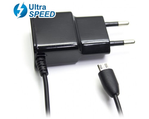 Cargador Micro USB UltraSpeed 2.1A Negro Biwond (Espera 2 dias)