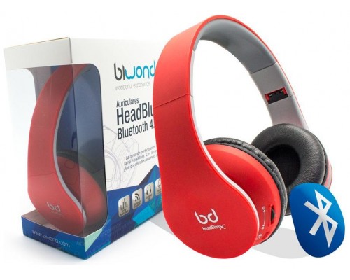 Auriculares Biwond HeadBluex Bluetooth 4.0 Rojo (Espera 2 dias)