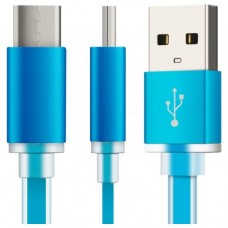 Cable plano carga USB 3.1 Tipo C Azul