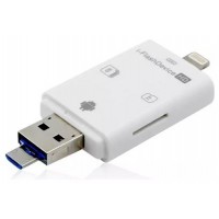 Lector Tarjeta SD/MicroSD 4 en 1 a USB/Micro USB/Lightning