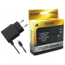 Cargador UltraSpeed Lightning iPhone/iPad Negro Biwond