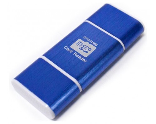 Lector OTG USB y Micro USB Azul (Espera 2 dias)