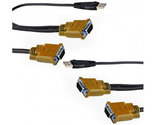 Set 2 x Cable VGA M / VGA M para KVM 1.2m (Espera 2 dias)