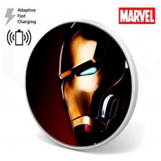 Dock Base Cargador Smartphones Qi Inalámbrico Universal Licencia Marvel Iron Man (Carga Rápida)