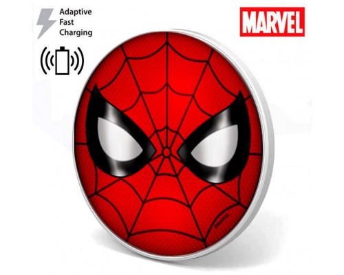 Dock Base Cargador Smartphones Qi Inalámbrico Universal Licencia Marvel Spider-Man (Carga Rápida)