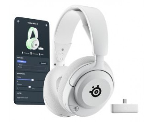 Steelseries Arctis Nova 5X Wireless Auriculares Inalámbrico Diadema Juego USB Tipo C Bluetooth Blanco (Espera 4 dias)