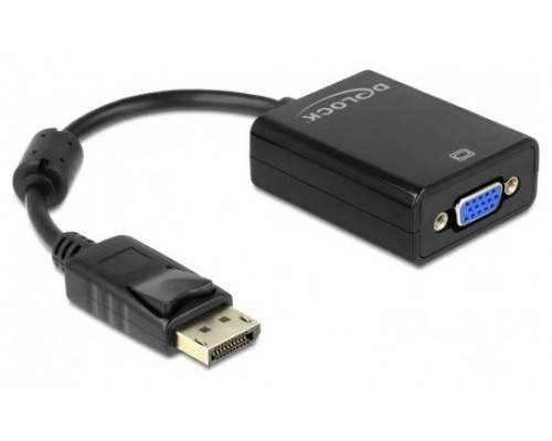 Delock Adaptador Displayport Macho/VGA Hembra Negr