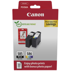 CANON Cartucho PG585/CL586 Photo Value Pack +50h 10x15cm photo paper GP501 ECOPACK carton