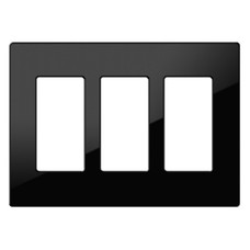 CRESTRON DECORATOR STYLE FACEPLATE, 3-GANG, BLACK SMOOTH (FP-G3-B-S) 6506273 (Espera 4 dias)