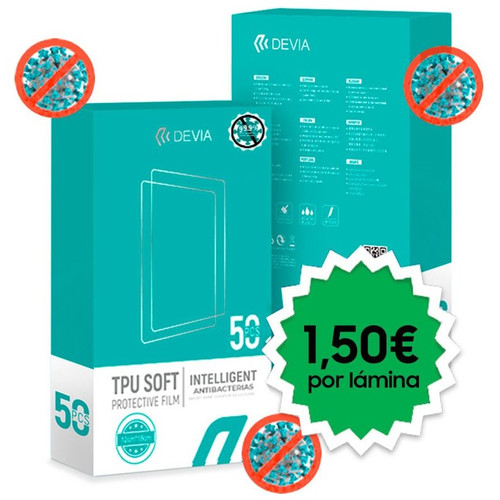 Protector Hidrogel Devia Antibacterias Universal (Pack 50 uds)-CS19 Protector Hidrogel Devia Antibacterias Universal (Pack 50 uds)