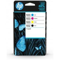HP Paquete de 4 tintas Originales 932 negro y 933 cian/magenta/amarillo (Espera 4 dias)
