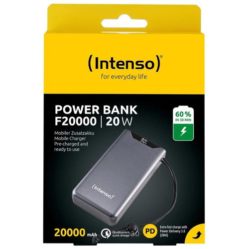 Intenso Powerbank F20000 20000 mAh Gris-SX6 Intenso Powerbank F20000 20000 mAh Gris
