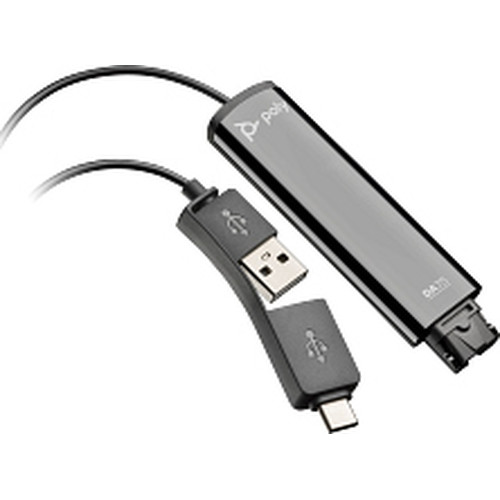 HP Poly Adaptador negro Poly DA75 USB a QD compatible con TAA (Espera 4 dias)-SX7 HP Poly Adaptador negro Poly DA75 USB a QD compatible con TAA (Espera 4 dias)
