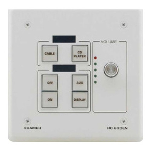 (CONSULTAR STOCK) KRAMER CONTROL & MANAGEMENT CONTROL - HW ONLY 6−BUTTON ROOM CONTR W DIG VOLUME CONTROL & LCD GROUP LABELS-MODEL (RC-63DLN(B)) (80-80237295) (Espera 4 dias)-SX80 (CONSULTAR STOCK) KRAMER CONTROL & MANAGEMENT CONTROL - HW ONLY 6−BUTTON ROOM CONTR W DIG VOLUME CONTROL & LCD GROUP LABELS-MODEL (RC-63DLN(B)) (80-80237295) (Espera 4 dias)