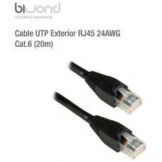 Cable UTP Exterior RJ45 24AWG CAT6 (20m) BIWOND (Espera 2 dias)