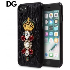 Carcasa COOL para iPhone 7 / 8 / SE (2020) / SE (2022) Licencia Dolce Gabbana Perlas Negro