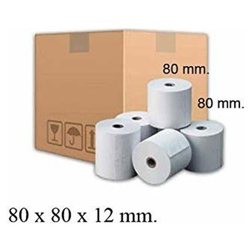 Rollo Papel T&eacute;rmico 80X80X12 MM Pack 6 Uds sin BPA