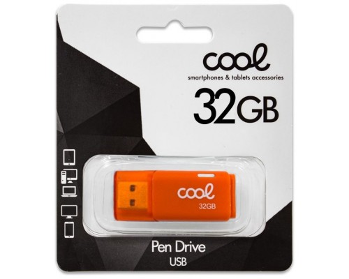 Pen Drive USB x32 GB 2.0 COOL Cover Naranja
