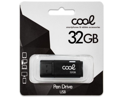 Pen Drive USB x32 GB 2.0 COOL Cover Negro